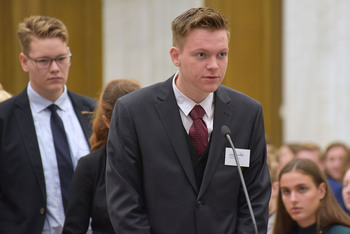 Foto's Eerste dag Algemene Vergaderingen van het Model European Parliament Nederland 2019