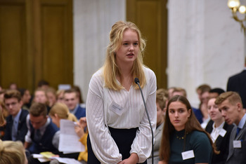 Foto's Eerste dag Algemene Vergaderingen van het Model European Parliament Nederland 2019